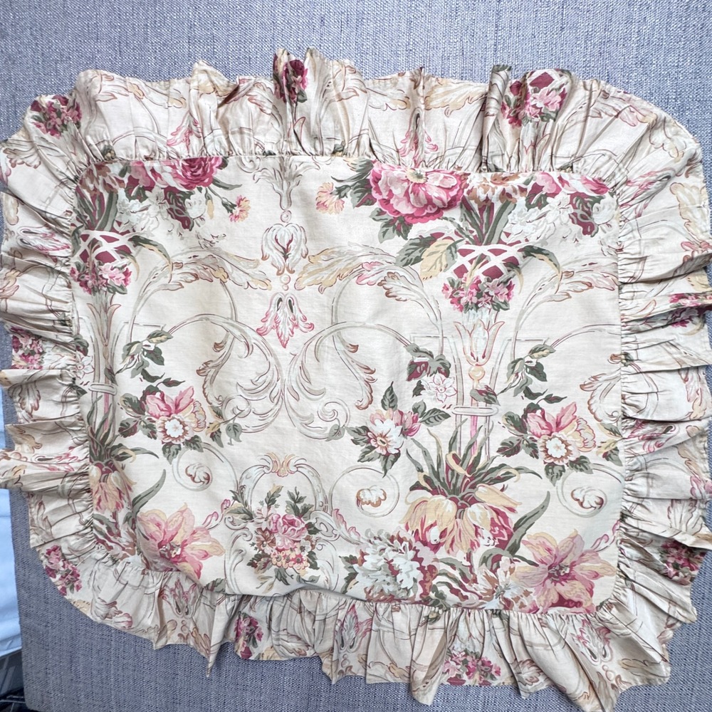 Ralph Lauren Home Floral Ruffled Cotton Standard Pillow Sham & Case Cotton